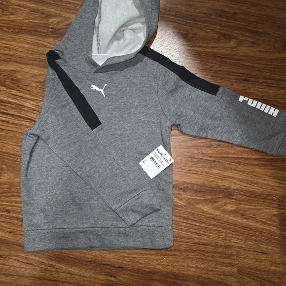 Puma Charcoal Hoodie with Black Accent - Picture 3 of 5